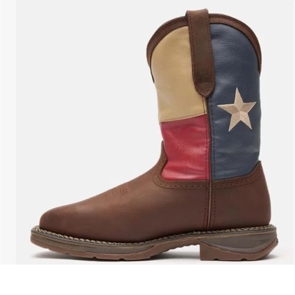 Durango Rebel Steel Toe Texas Flag Men's Size 13 Western Boots Brown DB021